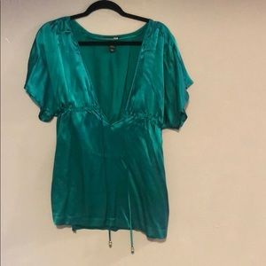 Teal H&M cover up top